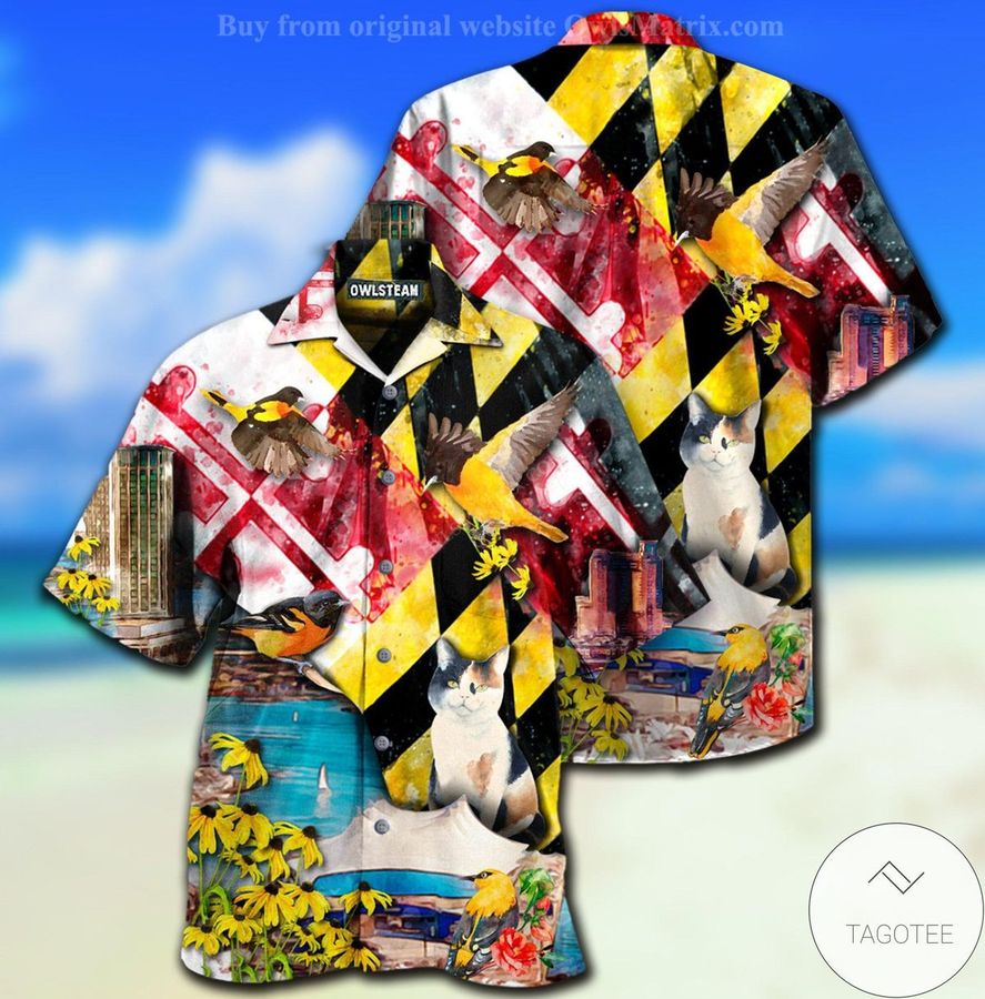 Cat Beautiful Maryland State Hawaiian Shirt