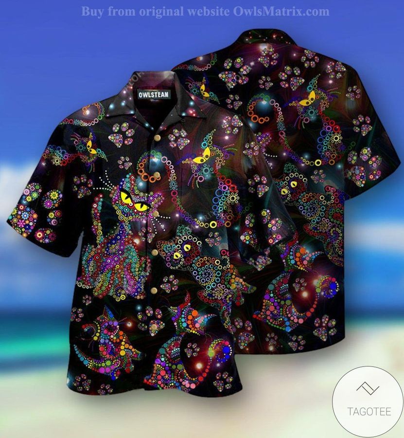 Cat Colorful Hawaiian Shirt