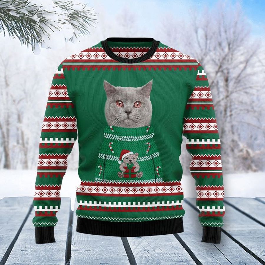Cat Custom Face Christmas 3D Sweater - Teeruto