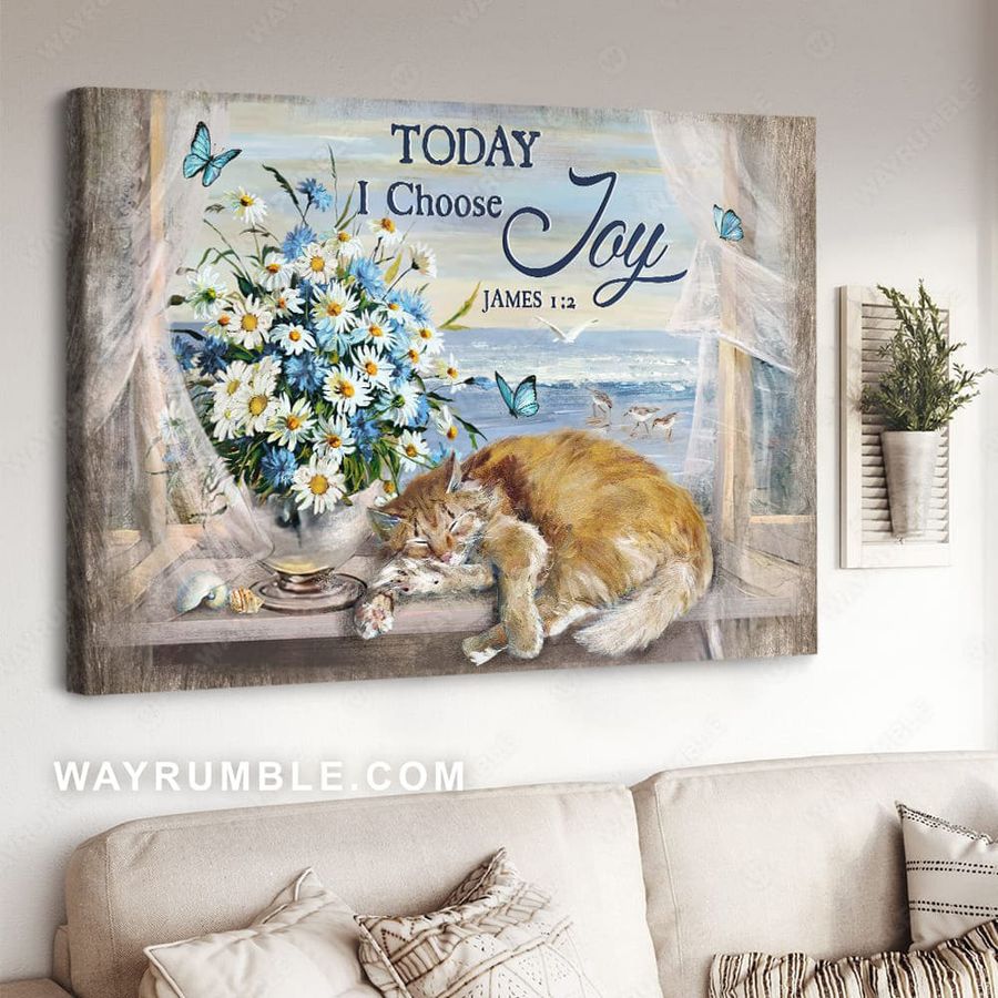 Cat Lover, Today I Choose Joy, Poster Decor Poster