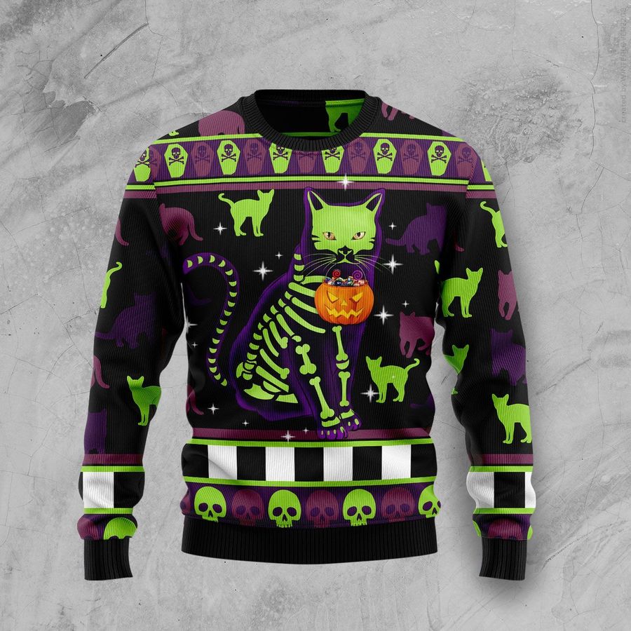Cat Pumpkin Ugly Christmas Sweater, All Over Print Sweatshirt, Ugly Sweater, Christmas Sweaters, Hoodie, Sweater