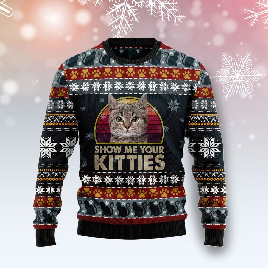 Cat Show Me Your Kitties Ugly Sweater
