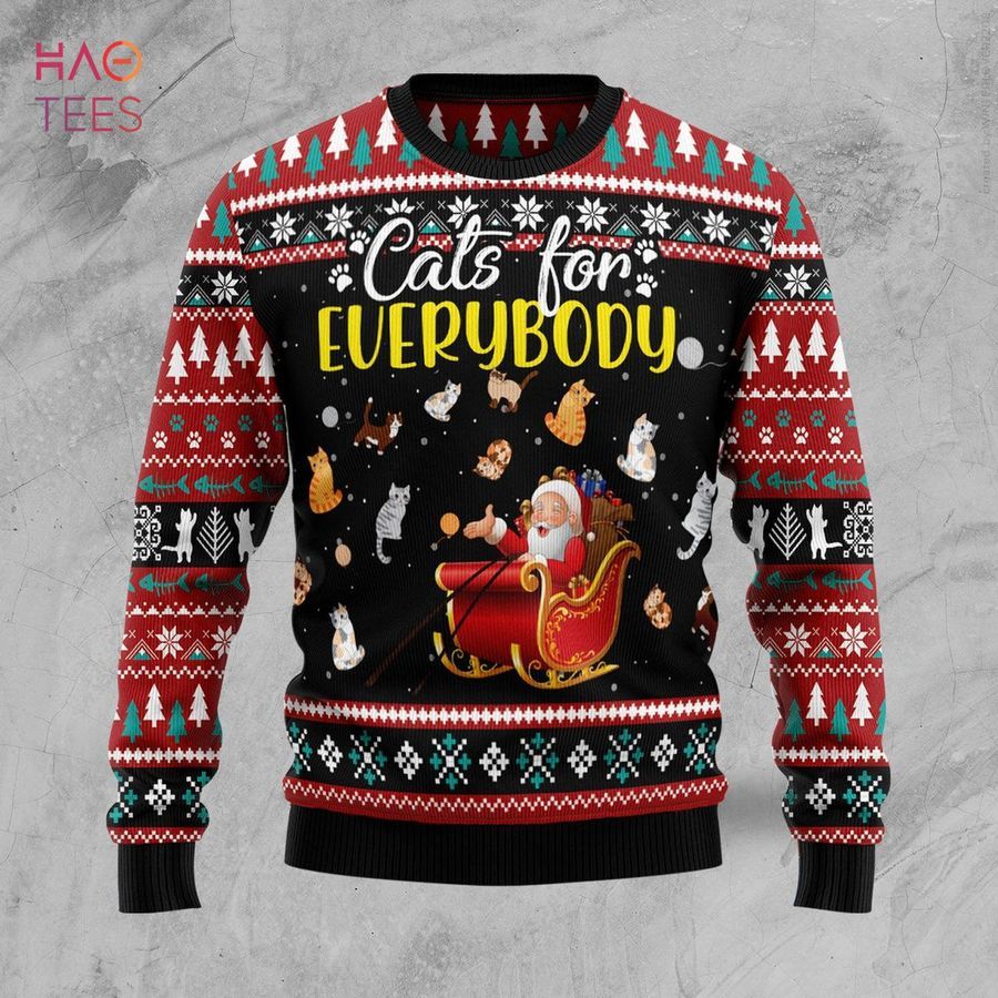 Cats For Everybody Merry Christmas Ugly Christmas Sweater