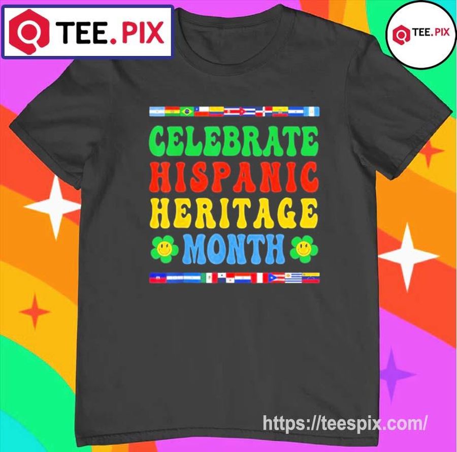 Celebrate Hispanic Heritage Month Latino Hippie Country Flag Shirt