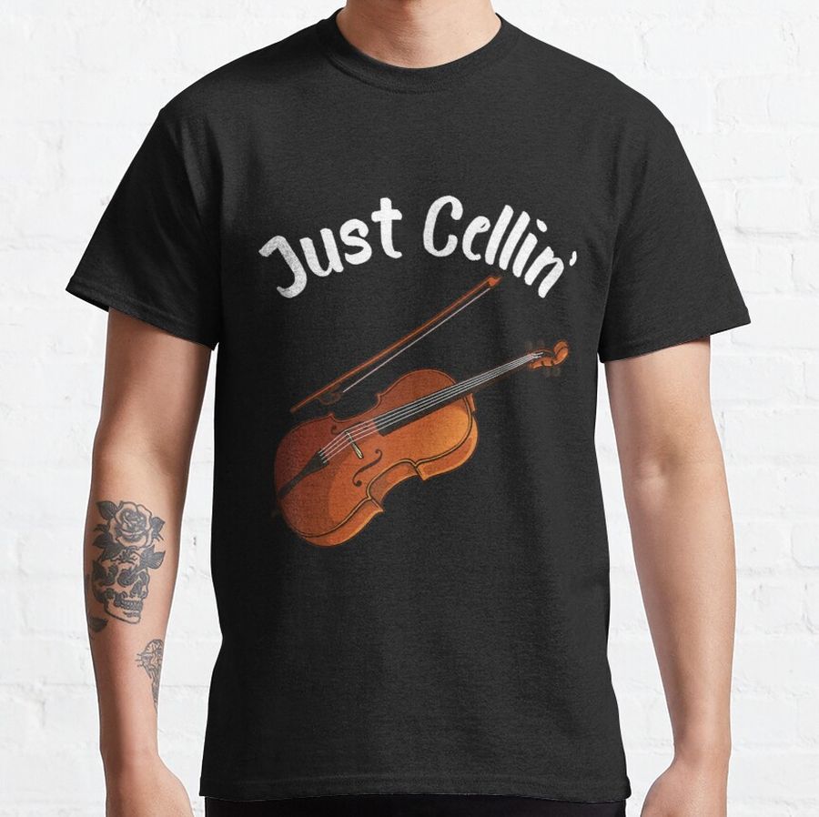Cello Designs Women Music Fan Lover Musicians Classic T-Shirt