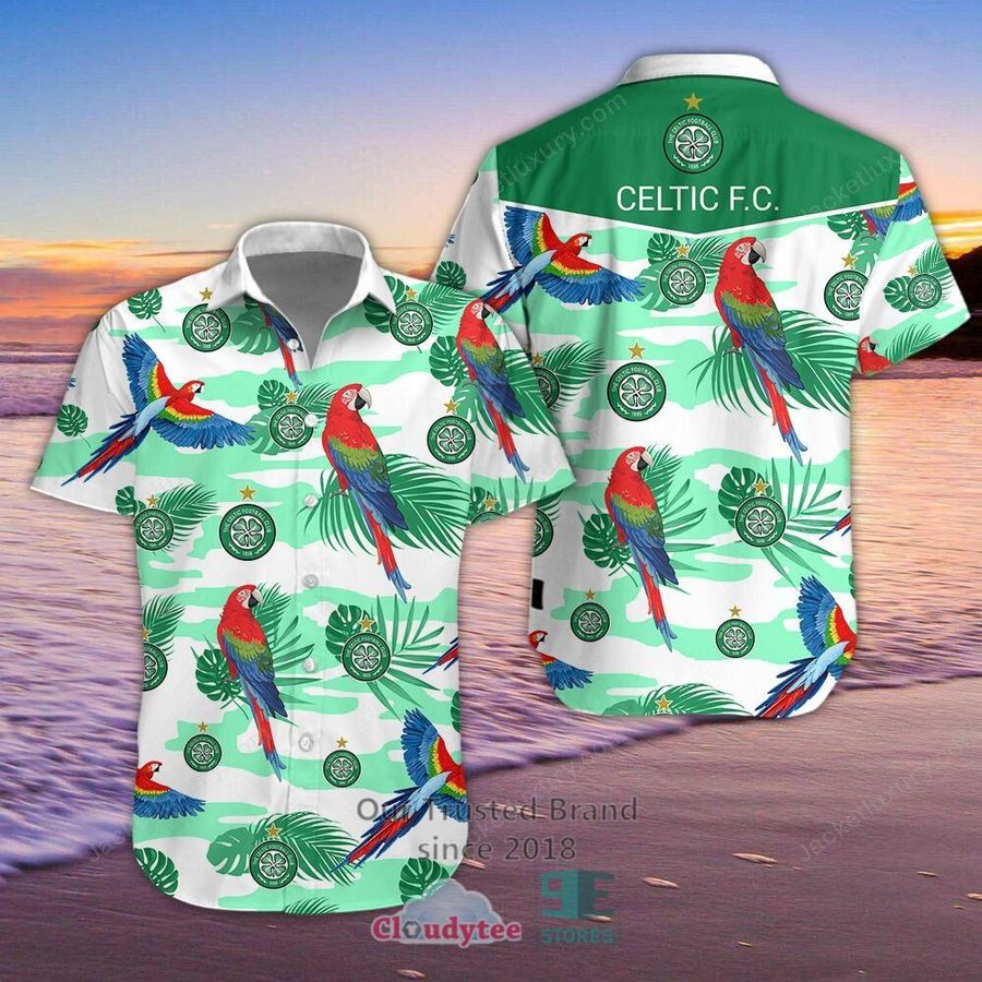 Celtic Football Club Parrot Hawaiian Shirt, Short – LIMITED EDITION