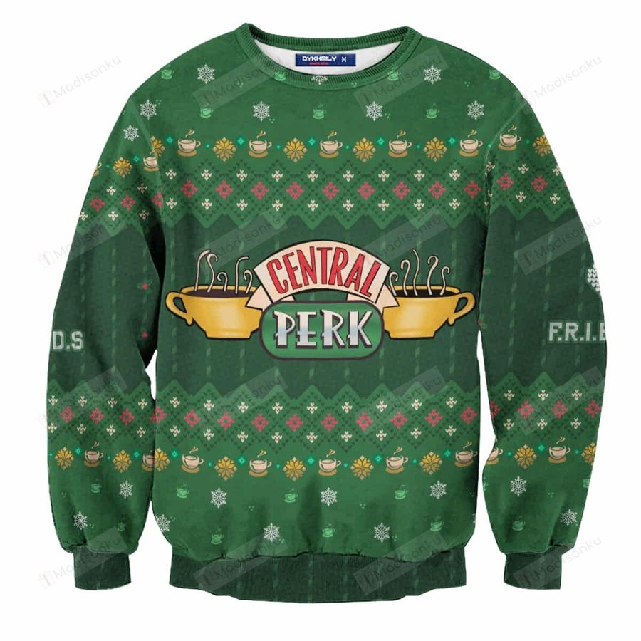 Central Perk For Unisex Ugly Christmas Sweater, All Over Print
