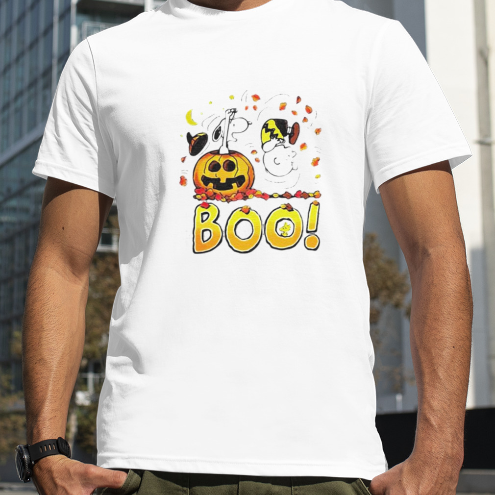 Charlie Brown Woodstock And Snoopy Boo Happy Charlie Brown Halloween Shirt