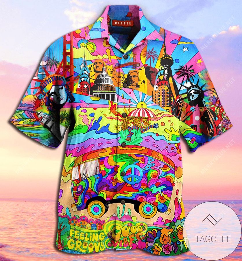 Check Out This Awesome Groovy American Hippie Unisex Authentic Hawaiian Shirt 2022