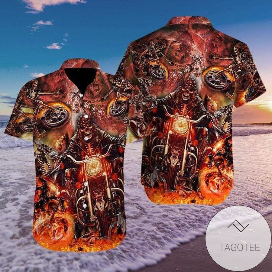 Check Out This Awesome Hawaiian Aloha Shirts Motor Skull Fire