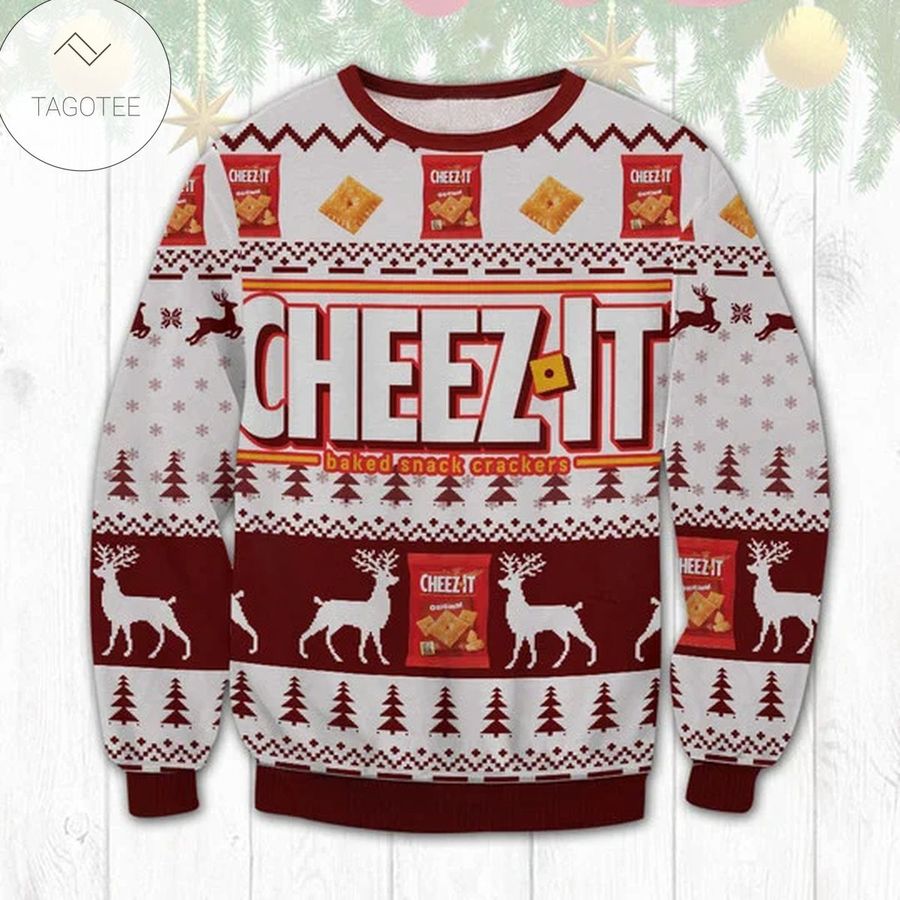 Cheez It Baked Snack Crackers Ugly Sweater