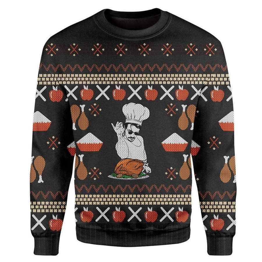 Chef Ugly Christmas Sweater All Over Print Sweatshirt Ugly Sweater