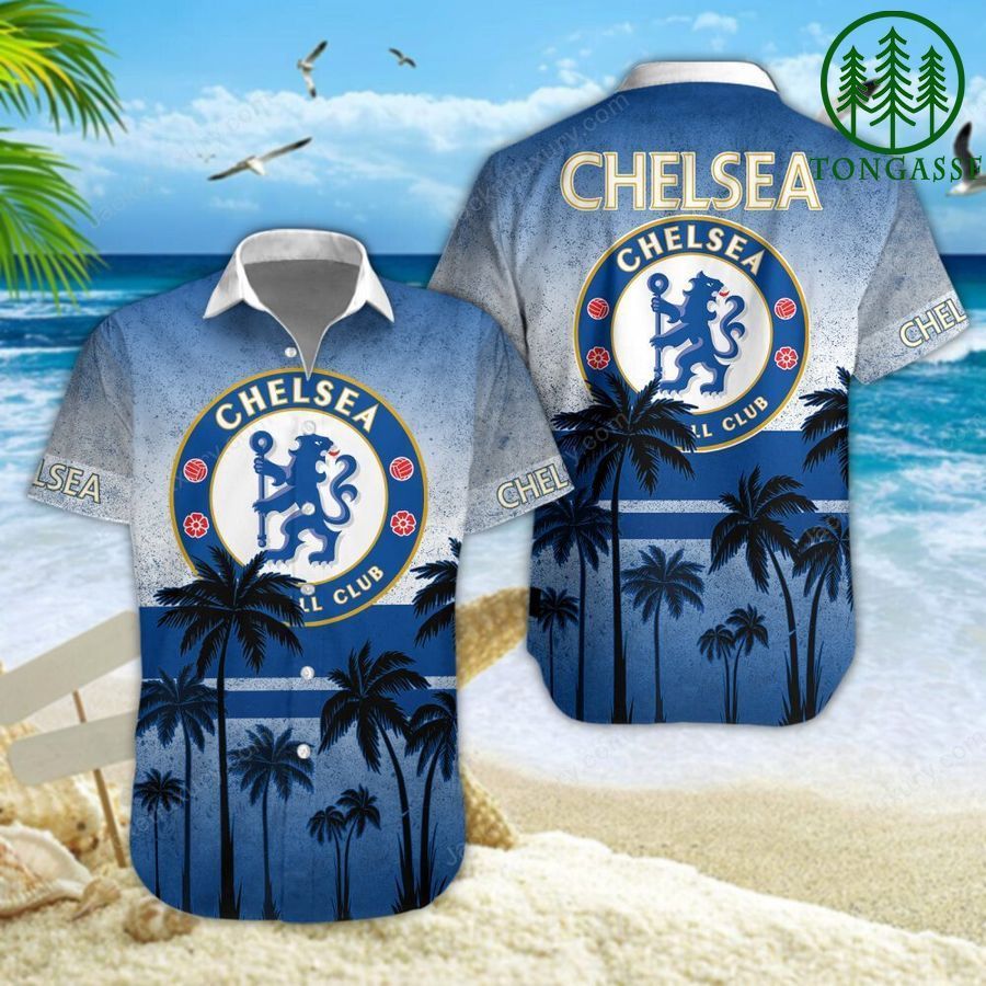 Chelsea The Blues F.C. New Design Palm Hawaiian Shirt