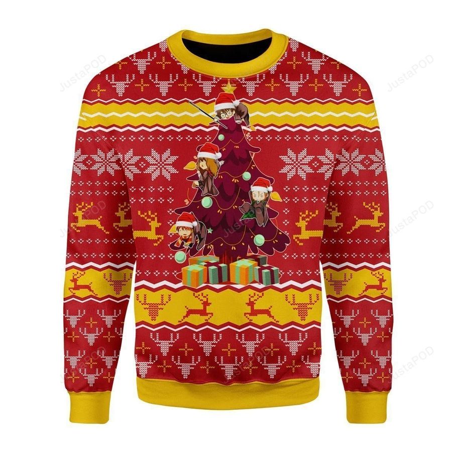 Chibi Harry Potter Ugly Christmas Sweater, All Over Print Sweatshirt, Ugly Sweater, Christmas Sweaters, Hoodie, Sweater