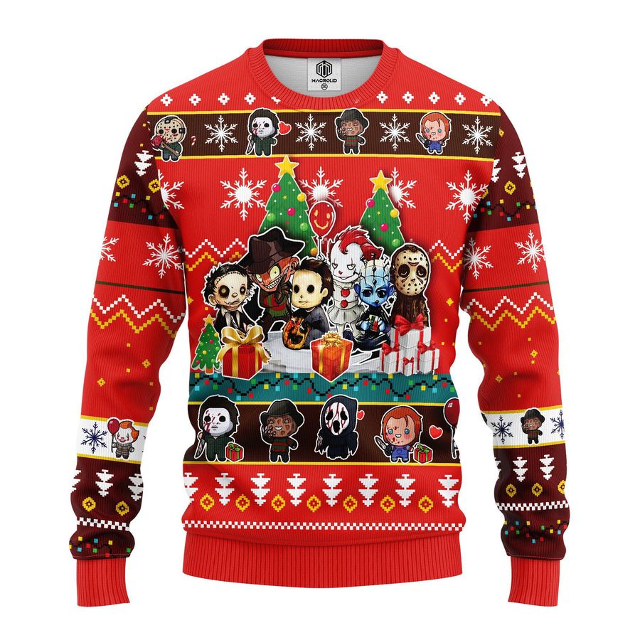 Chibi Horror Halloween Ugly Sweater