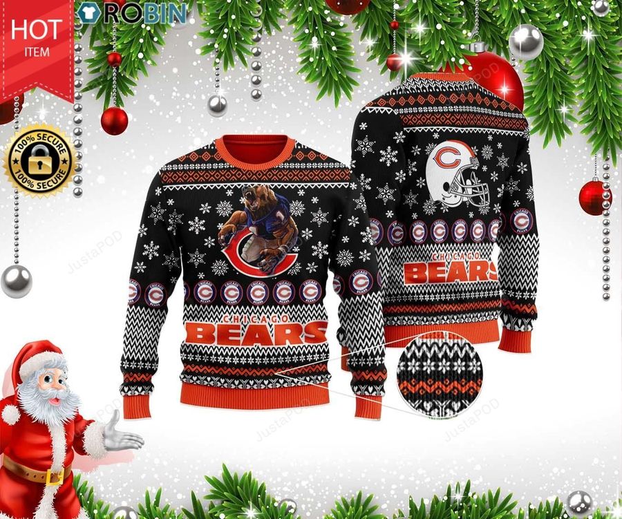 Chicago Bears Fooball Ugly Christmas Sweater, All Over Print Sweatshirt, Ugly Sweater, Christmas Sweaters, Hoodie, Sweater