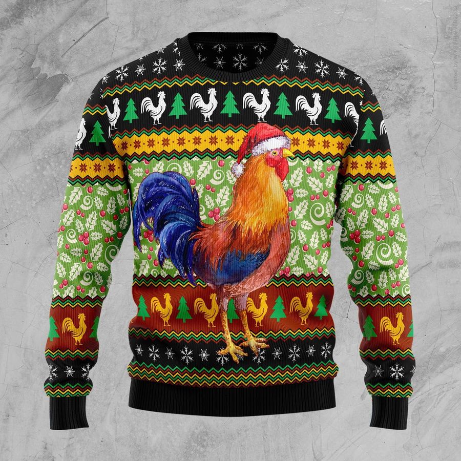 Chicken Cluck Ry Christmas Ugly Sweater
