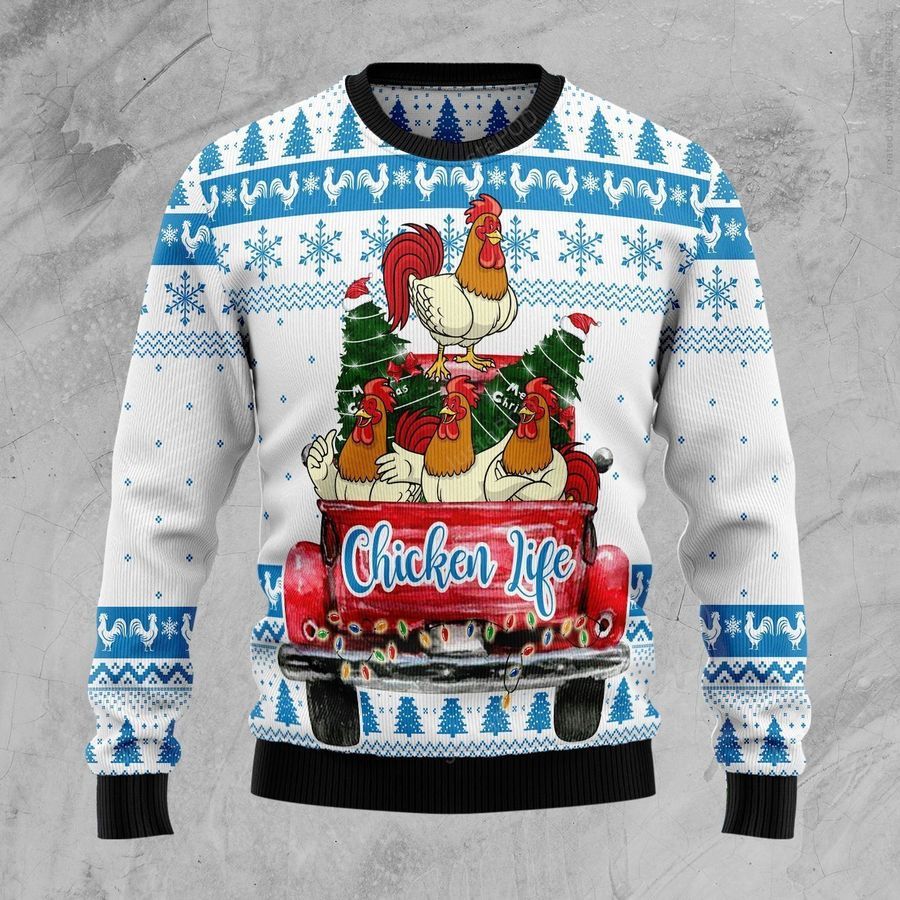 Chicken Life Ugly Christmas Sweater Ugly Sweater Christmas Sweaters Hoodie