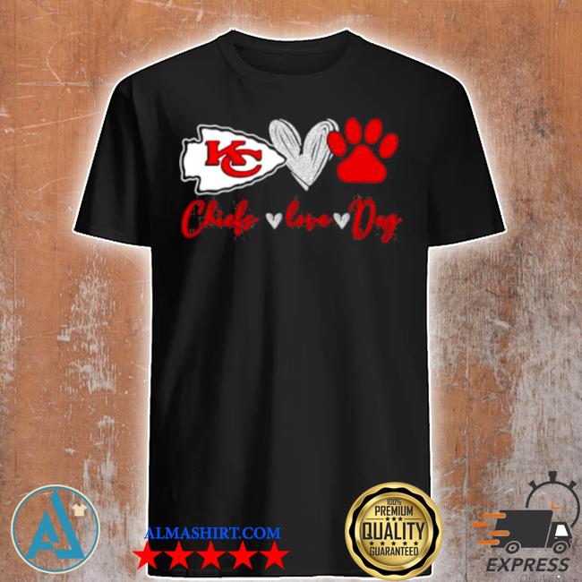 Chiefs love dogs heart red football shirt