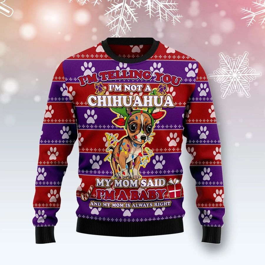 Chihuahua Baby Christmas Ugly Sweater