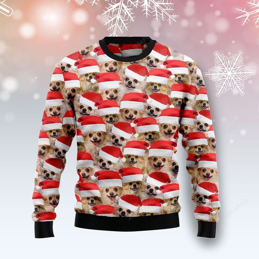 Chihuahua Group Awesome Ugly Christmas Sweater Ugly Sweater Christmas Sweaters