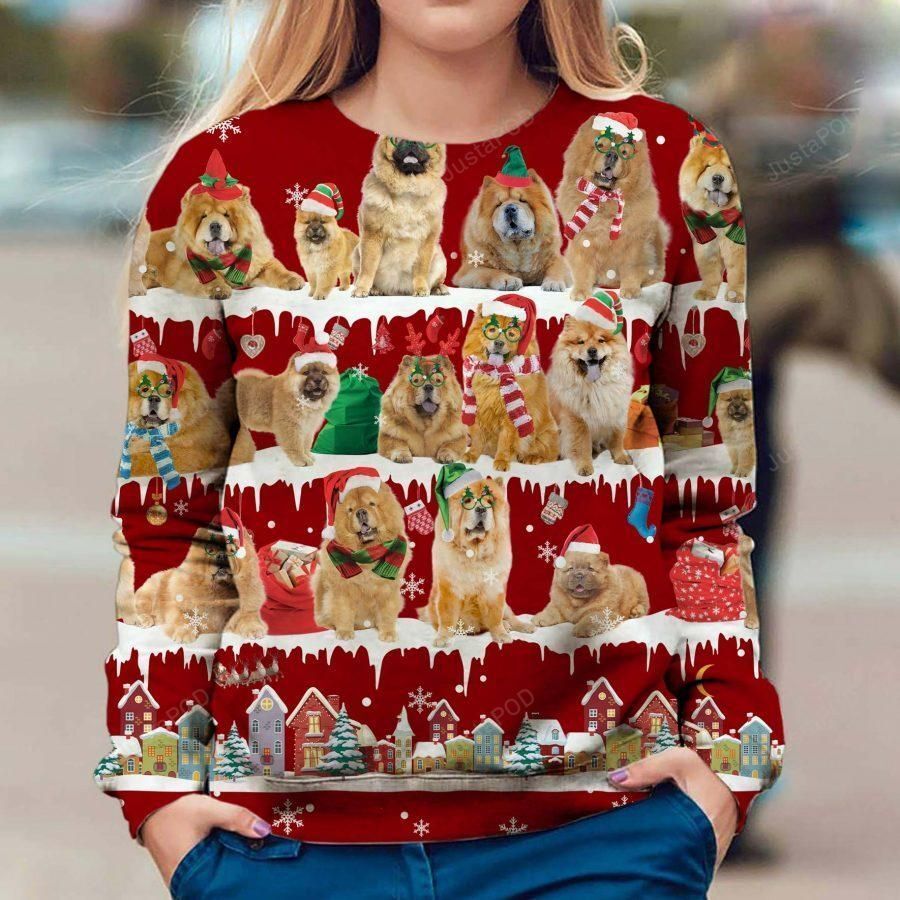 Chow Chow Dog Ugly Christmas Sweater, All Over Print Sweatshirt, Ugly Sweater, Christmas Sweaters, Hoodie, Sweater
