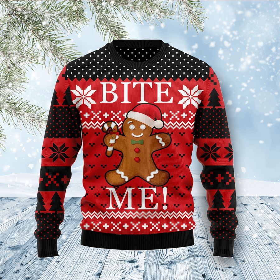 Christmas Bite Me Christmas Ugly Sweater - 314