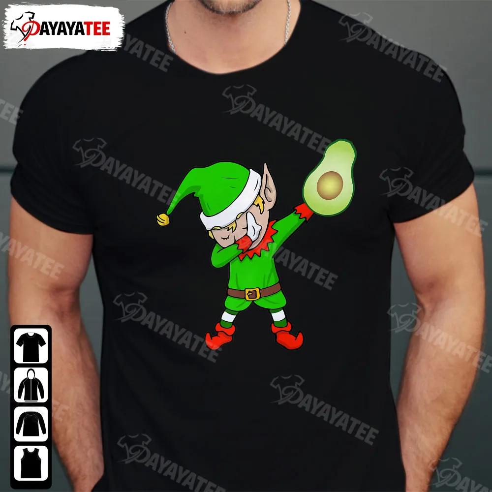 Christmas Dabbing Elf Avocado Guacamole Shirt Funny Outfit To Xmas Party