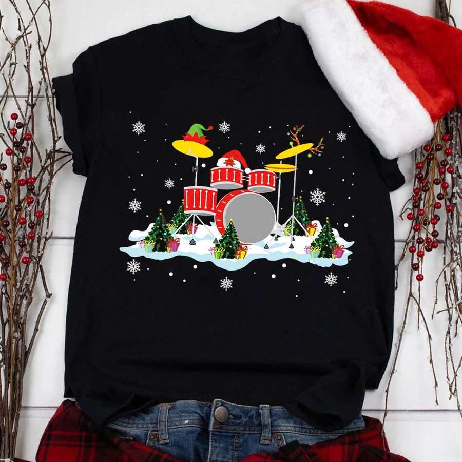 Christmas day and drum – Christmas day ugly sweater, gift for drummers
