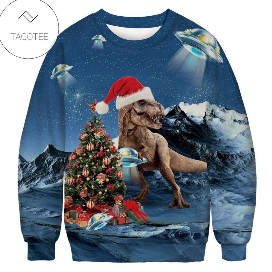 Christmas Dinosaur Ugly Sweater