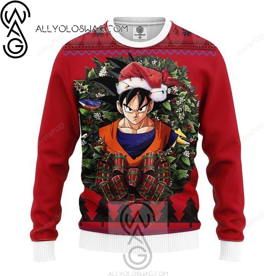 Christmas Gifts Son Goku Dragon Ball Z Ugly Christmas Sweater
