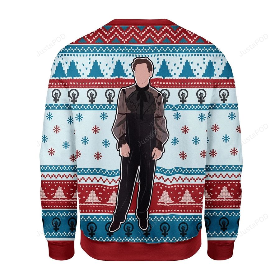 Christmas Harry Styles In Black Dress Tree Pattern For Unisex Ugly Christmas Sweater, Sweatshirt, Ugly Sweater, Christmas Sweaters, Hoodie, Sweater