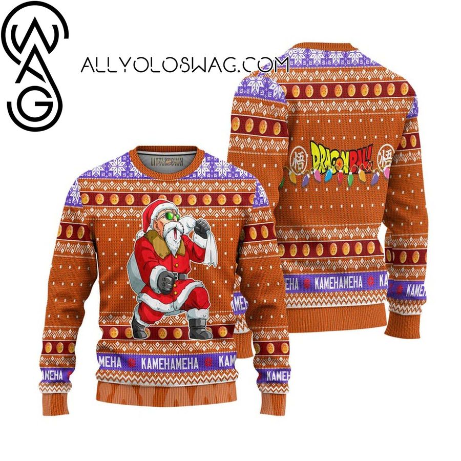 Christmas Holiday Master Roshi Dragon Ball Anime Ugly Christmas Sweater