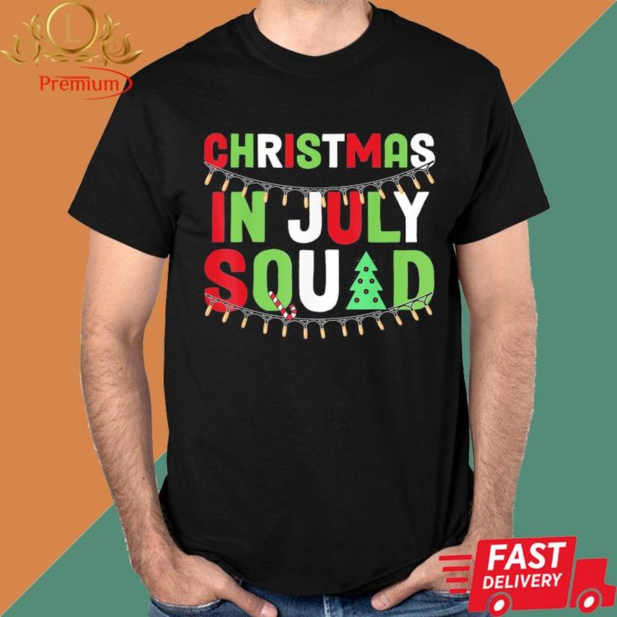 Christmas In July Squad Birthday Squad Group Party Shirt