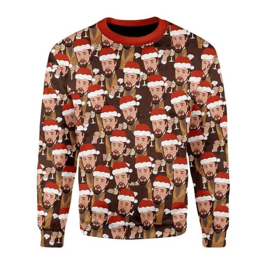Christmas Leo Laughing Meme Ugly Sweater