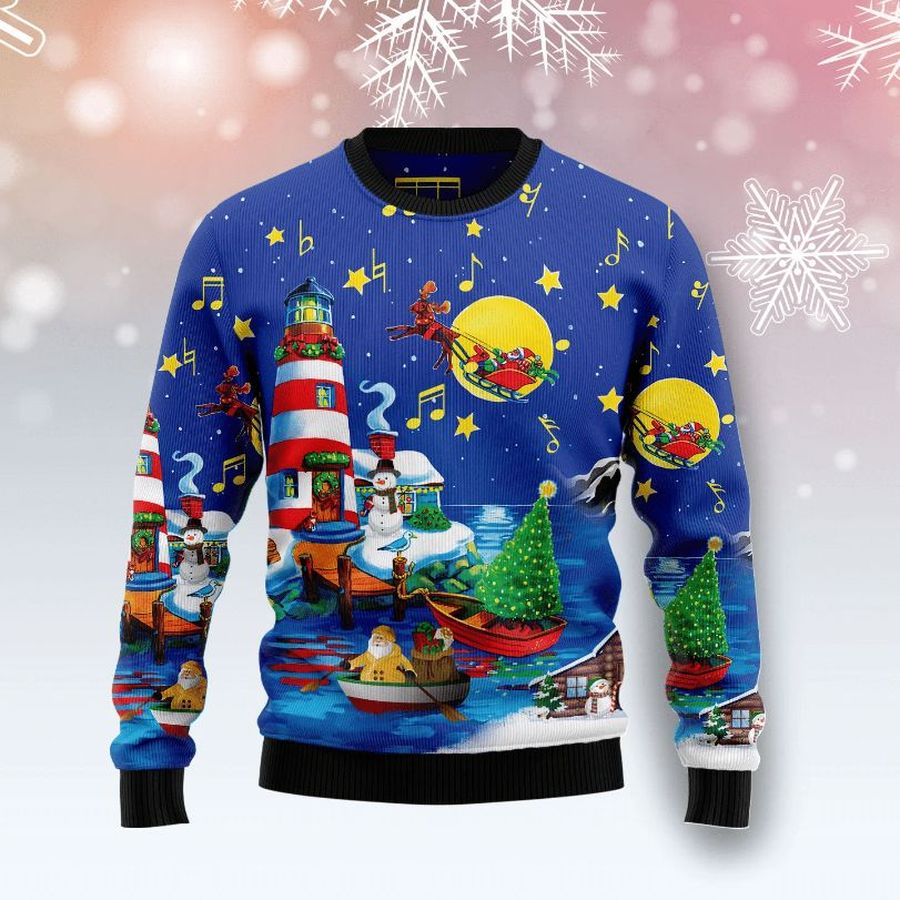 Christmas Lighthouse Sweater 3D