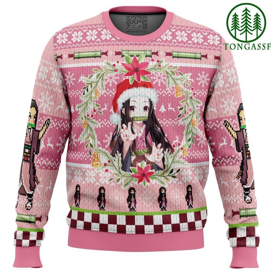 Christmas Nezuko Kamado Demon Slayer Ugly Christmas Sweater