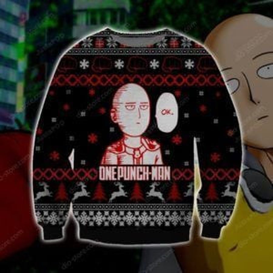 Christmas One Punch Man Ugly Christmas Sweater All Over Print