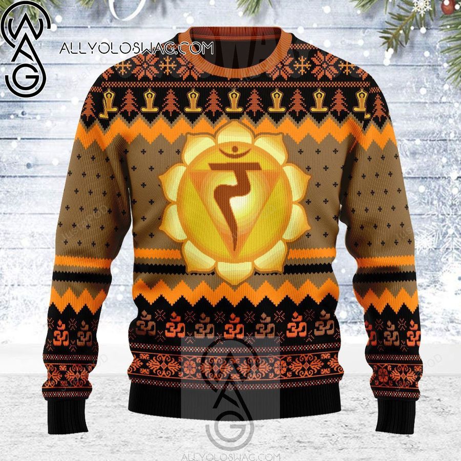 Christmas Pattern Solar Plexus Chakra Knitting Pattern Ugly Christmas Sweater