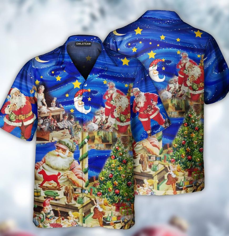 Christmas Santa Toy Workshop Christmas Hawaiian Shirt