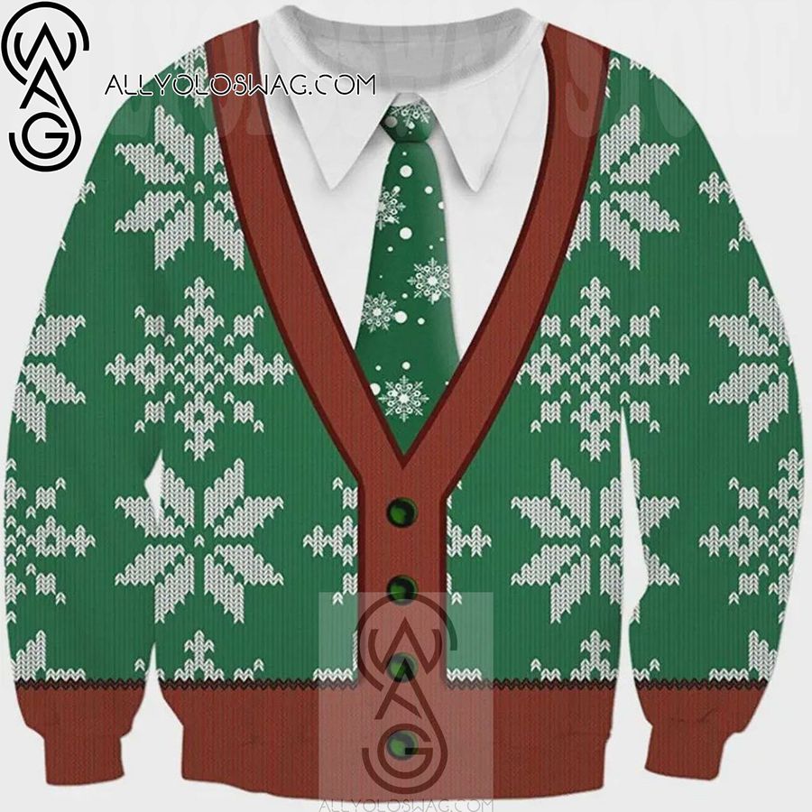 Christmas Suits Green Knitting Pattern Ugly Christmas Sweater