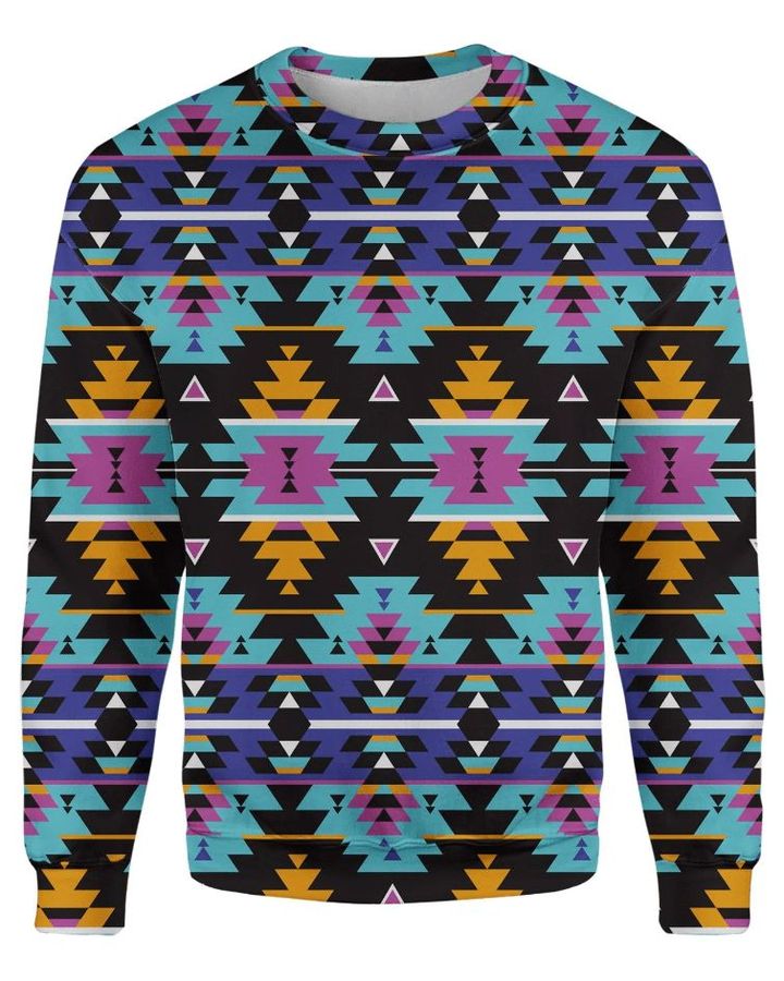 Christmas Sweater 3D Colorful Tribal
