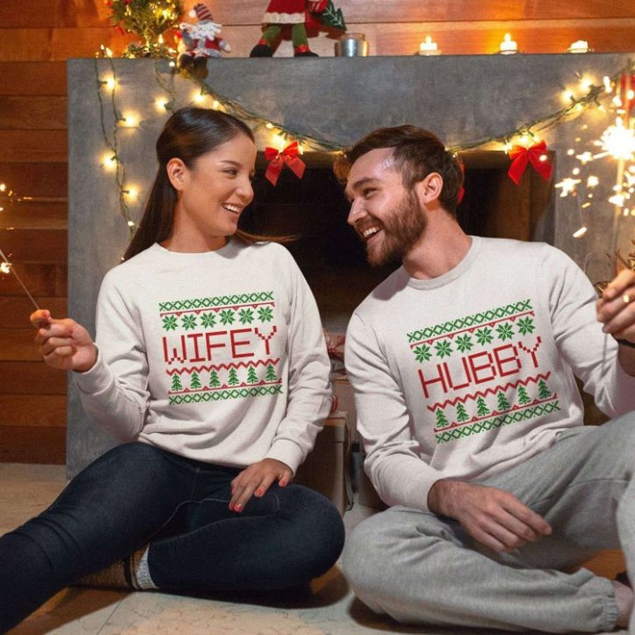 Christmas Sweater 3D Wifey And Hubby Couple