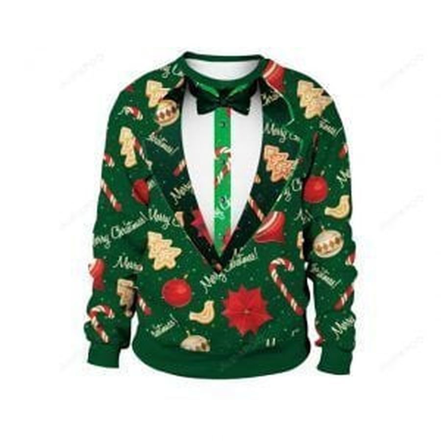 Christmas Vest Pattern Ugly Christmas Sweater All Over Print Sweatshirt