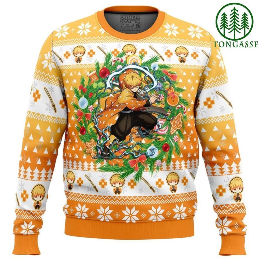 Christmas Zenitsu Agatsuma Demon Slayer Ugly Christmas Sweater