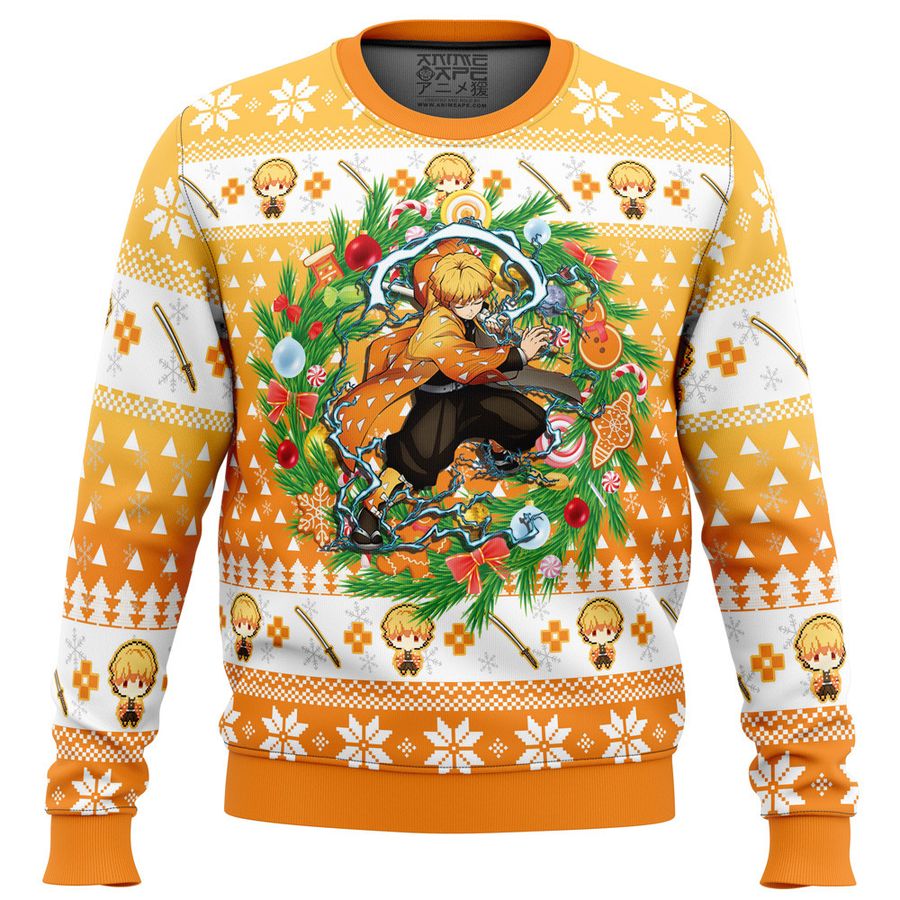 Christmas Zenitsu Agatsuma Demon Slayer Ugly Sweater