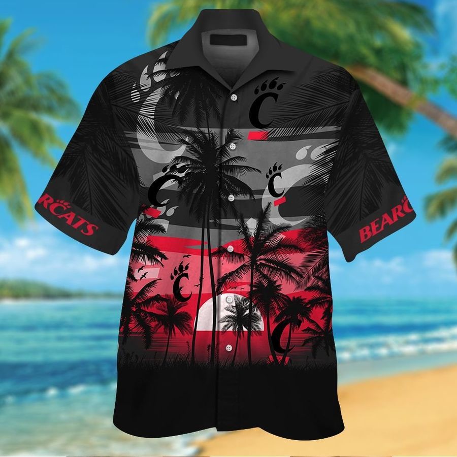 Cincinnati Bearcats Short Sleeve Button Up Tropical Aloha Hawaiian Shirts For Men Women Shirt