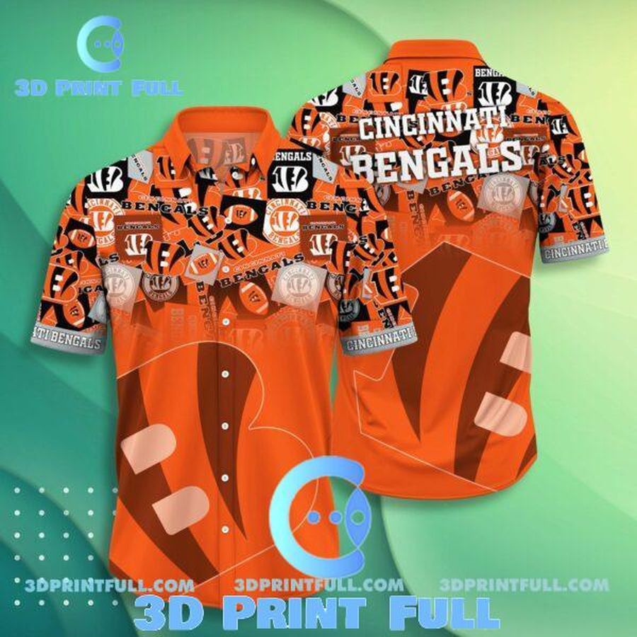 Cincinnati Bengals Hawaiian Shirt Short Style Hot Trending Summer 02
