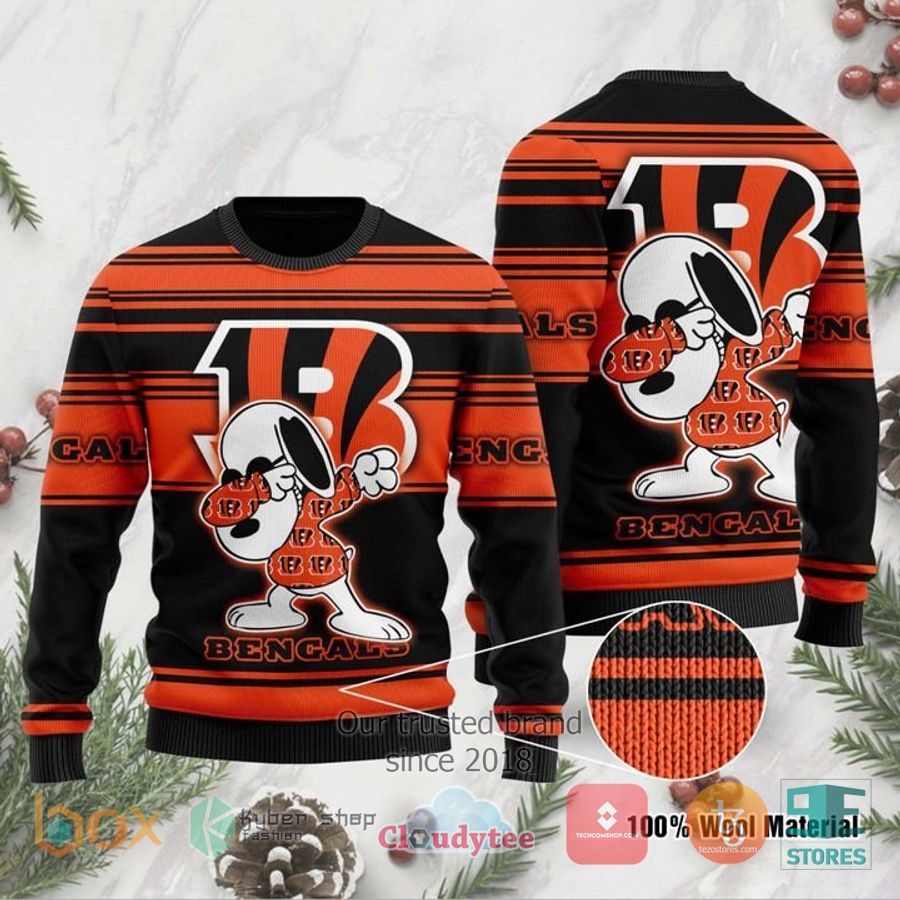 Cincinnati Bengals Snoopy Dabbing Christmas Sweater – LIMITED EDITION