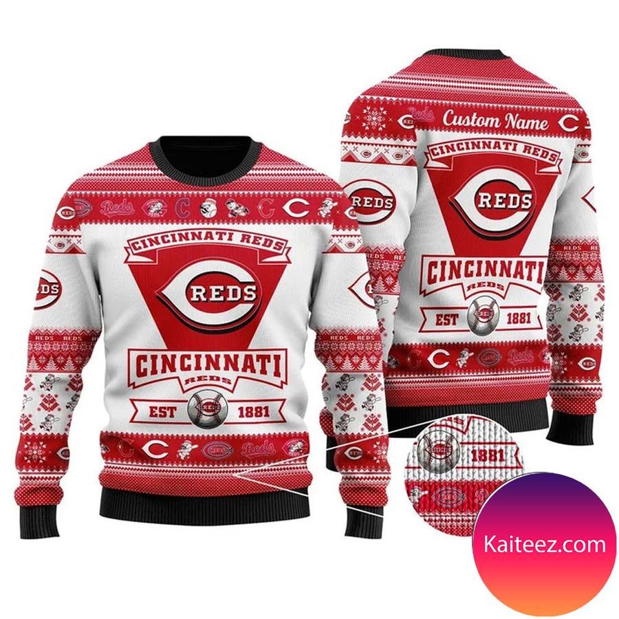 Cincinnati Bengals NFL Football Custom Name Ugly Christmas Sweater